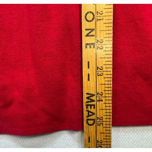 Talbots Womens Knit Top Cutout Collar Design Size L Red Office Classic Casual - Picture 6 of 10
